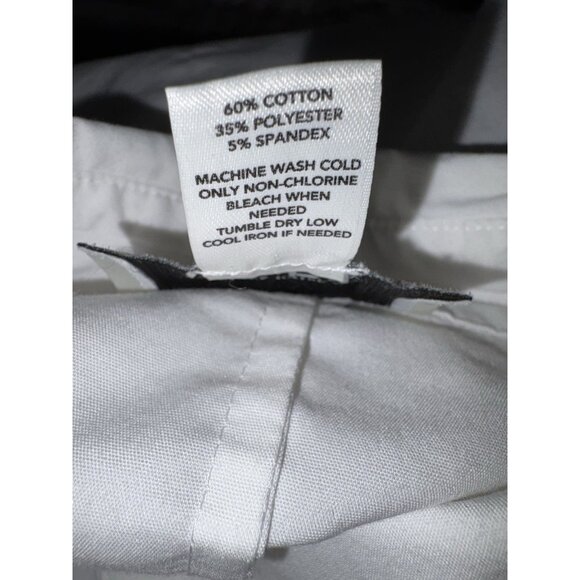 Loft Top Blouse  Women Small Size 4 White Long Sleeve Collar Button Front - Picture 7 of 7